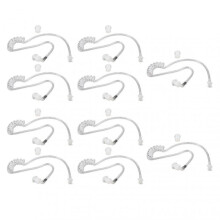 Replacement Acoustic Tube Comfortable Detachable Transparent Clear Acoustic Tube for Motorola Two Way Radio Headphones 10 Pack