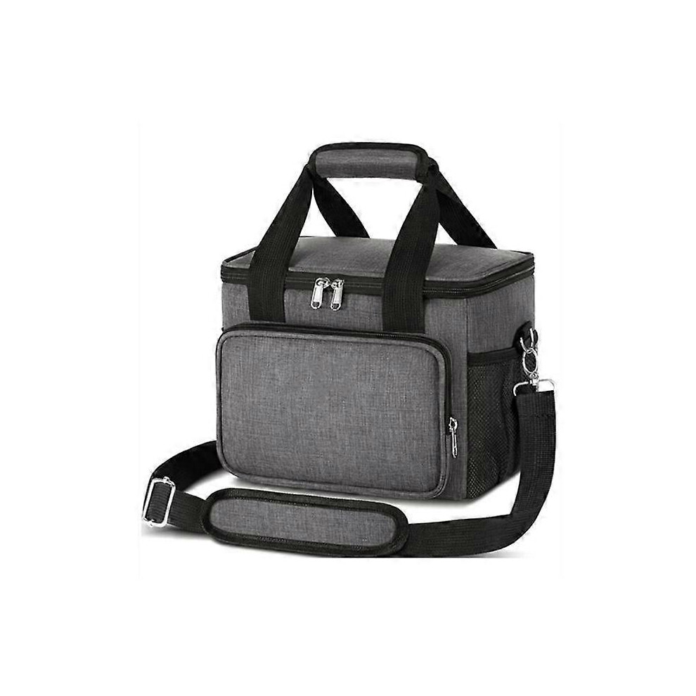 (As Show, One Size) 15L Cooler Bag Picnic Bag Lunch Bag Lunch Bag Thermal Bag Cooler Bag Insulated Bag For Food Transport, Grey