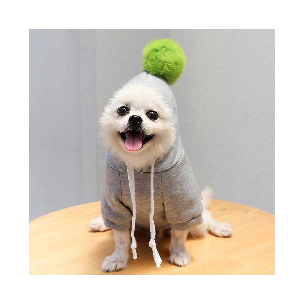 (As show, One size) Dog Hoodies Winter Dog Coat Pet Clothes Puppy Warm Vest Cotton Dog Jacket Pets Sweater XL grey