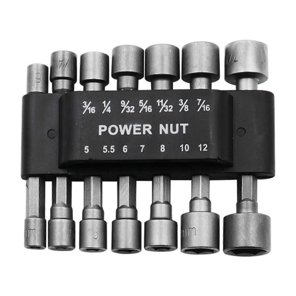 (9 Piece Set, One Size) 9/14Pcs Powerful Socket Inner Hexagonal Wrench Hexagonal Handle Screwdriver Extension Rod Pneumatic Screwdriver Insert 3081097253972