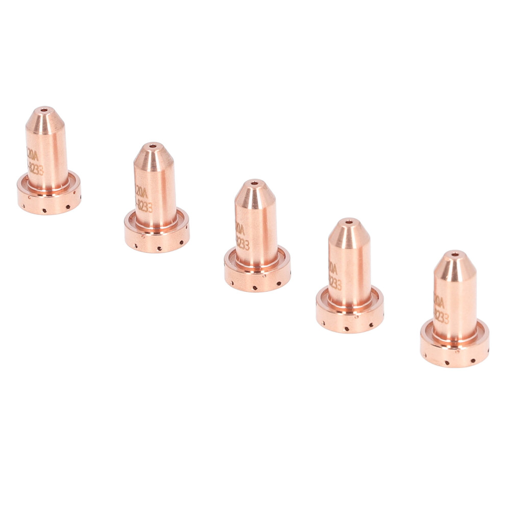 5Pcs 9Â8233 Nozzle Tips Brass Cutting Torch Tip Replacement Plasma Cutter Consumables For Sl60 Sl100 4071314126386