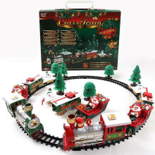 (As show, One size) Christmas Train Set with Battery Operated Trains - Christmas Tree Decoration, Table Decoration & Gift for Children