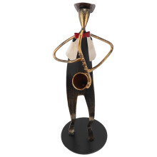 Handgefertigte Eisen-Saxophonspieler-Statue