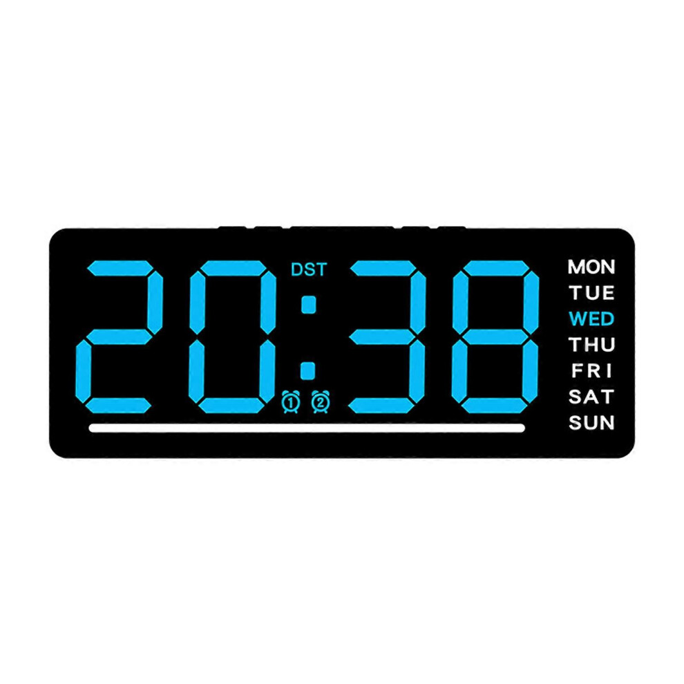 (Blue, One Size) Modern Digital Alarm Clock With Dc5v1a Or Battery Power Option Alarm Clock For Bedrooms Offices And Kitchens Timekeeping Blue 8052607433202