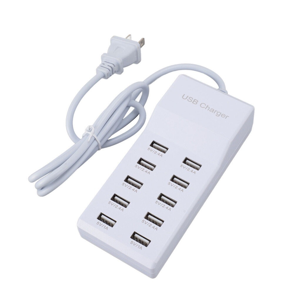 10 Port Usb Charger Hub 50W High Power Multi Port Multifunction Safe Portable Usb Charging Station For Smart Phones Tablets 7901314129391