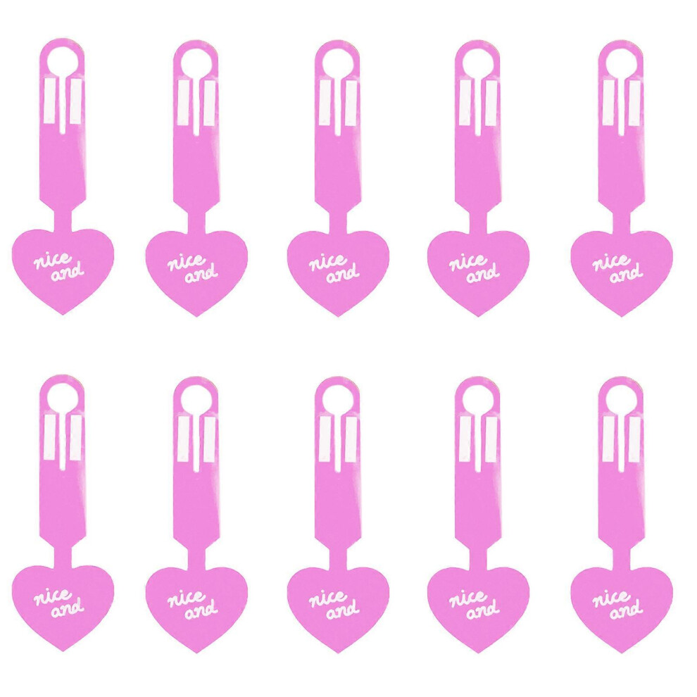 (Fluorescent Green, One Size) 10Pcs Luggage Labels Fluorescent Color Heart Shape Pvc Luggage Labels Lightweighted For Easy Identification Phosphor 3081097232762