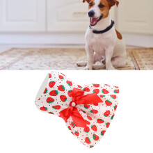 Niedliches rotes Erdbeer-Druck-Hundekleid in Größe L - Polyester