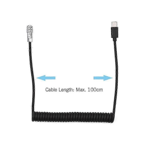 For Blackmagic Pocket Cinema Camera BMPCC 4K/6K USB-C Power Cable Replacement Spring Charging Cord 1