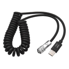 For Blackmagic Pocket Cinema Camera BMPCC 4K/6K USB-C Power Cable Replacement Spring Charging Cord