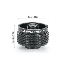 Propan-Adapter schwarz eloxiertes Aluminium 23 g 3x3x2.2cm