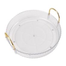 Rundes 360-drehbares Aufbewahrungstablett 23 x 10,5 cm Weiß
