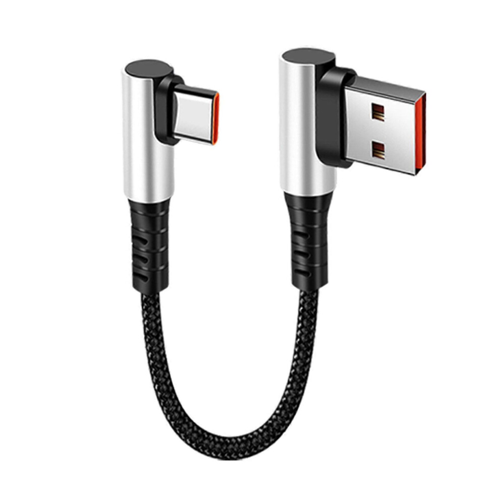(Single Elbow, 0.25M) Fast Speed 6A 480Mbps Usb To Type C Charging & Sync Cable With Short Length For Power And Mobile Use 3081097255730