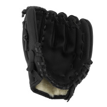 9,5 Zoll ergonomischer PU-Leder Baseball-Handschuh Schwarz