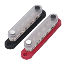 2 Stück Busbar 150A 300VAC 48VDC M6 Abdeckung Rotkupfer