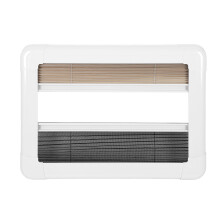 16 X 12 Inch RV Window with Screen Sunshade Double Layer UV Proof Right Angle Push Out Window for Trailer