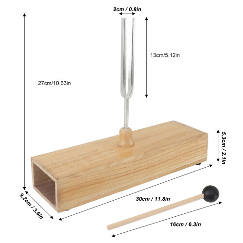 256 Hz Stimmgabel-Set: 13 cm Stimmgabel, 16 cm Hammer 1