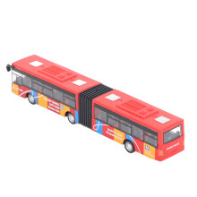 Verlängerte Länge Legierungsbus Pull-Back Rot 1 Stück Spielzeug