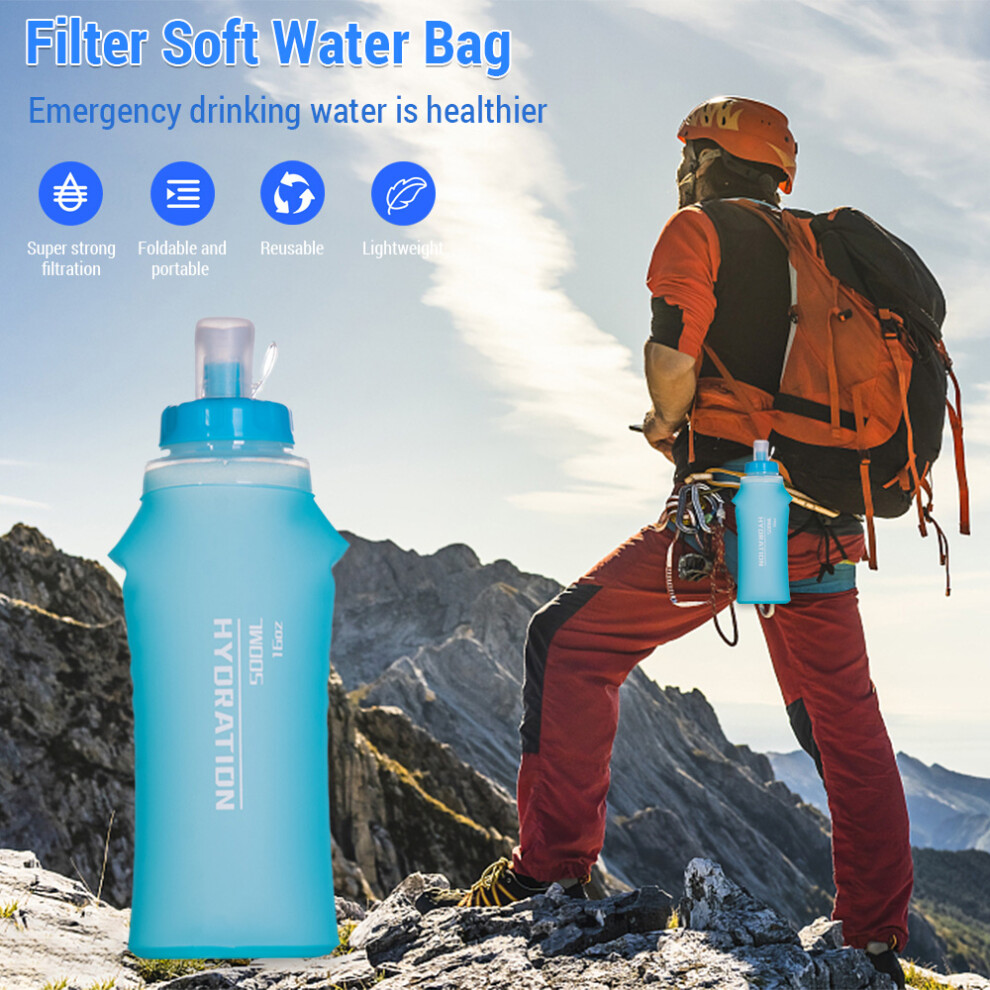 Survival Water Filter Reliable For Camping Hiking Survival Water Purification System For Survival Foldable Lightweight-image-OPC-PHQSM87-NEW