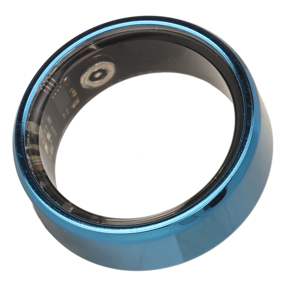 Smart Ring Health Tracker Ceramic Stainless Steel Sleep Monitoring Camera Control Ip68 Waterproof Smart Ring With App For Men Women Ty Blue 7641314147130