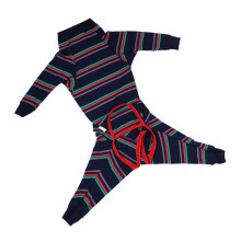 Herbst-Hunderecovery-Anzug XS dunkelblau gestreift