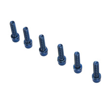 6 Stück Aluminiumlegierung M5x18mm Fahrradlenker-Schrauben für Mountainbike Blau
