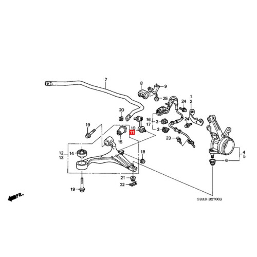 1 Paar vorderer Stabilisatorlink 51321-S5A-003 2