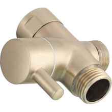 G1/2" 2-Way Brass Shower Diverter for Handheld Head and Fixed Head, Brushed)