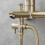 G1/2" 2-Way Brass Shower Diverter for Handheld Head and Fixed Head, Brushed) 4