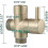G1/2" 2-Way Brass Shower Diverter for Handheld Head and Fixed Head, Brushed) 2