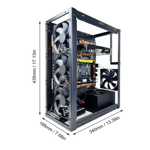 Itx Open Computer Rack ATX Open Chassis Case Rack Stackable Supports X79 X99 Dual Channels ...