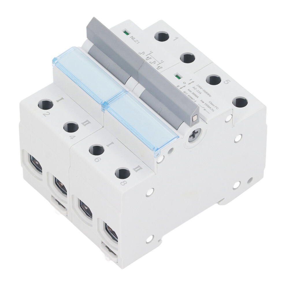 Dual Power Manual Transfer Switch 230Vac 2 Poles Din Rail Mounting Single Side Interlock Power Transfer Switch 63A 9451314160927