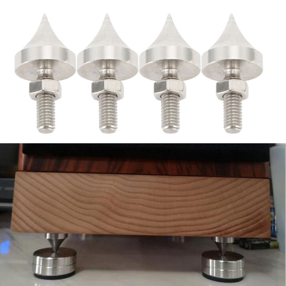 Hifi Speaker Spike Shockproof Stainless Steel Speaker Isolation Feet Spikes For Amplifier Cd Dvd Player 4Pcs M8 9391314161855
