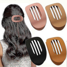 (Matte) 4 PCS Flat Hair Clips, Round Lay Down Hair Claw Clips for Women Girls, French Strong Hold Hair Barre)