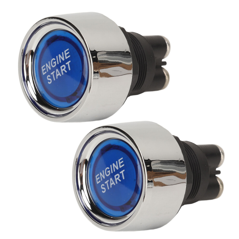 Engine Start Ignition Switch Dc12v 50A Push Button Starter Switch For Rvs Yachts Boats Racing Cars Trucks Blue 4671314175379
