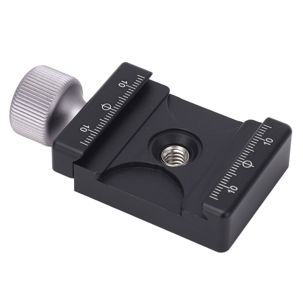 Universal Quick Release Clamp Aluminum Alloy 1/4Inch 3/8Inch Thread Double Anti Slip Grooves Quick Release Plate Qr Clamp For Camera Tripod 8791314181791