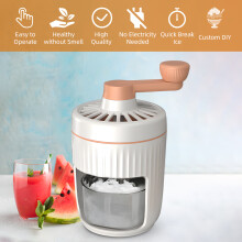 Shaved Ice Machine - Hand Crank Slushie Maker Machine with Free Ice Cube Tray Portable Snow Cone Machine with Stainless Steel Blades for Ic
