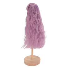 1/4-Puppenperücke 7-8 Zoll Lila Lockig HT Seiden-Bangs