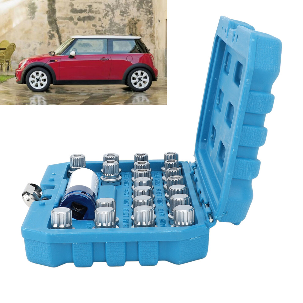 21pcs Wheel Lock Lug Nut Remover Tool Kit With 1/2in Drive Adapter Steel Chrome Plated 36 1 300 for R50 R52 R53-image-OPC-PHQSS9C-NEW