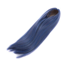 1/4-Puppenperücke 7-8 Zoll blau hitzebeständiges Seidengewebe