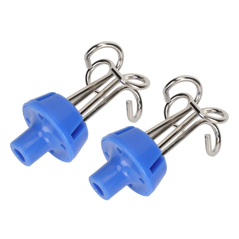 2PCS IV Pole Hooks 4 Hangers Metal Vertical Infusion Stand Hook for Medical Hospital Use