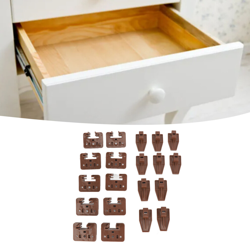 10 Sets Dresser Drawer Slides Plastic Drawer Slides And Guides Replacement Drawer Track Guide And Glides With Screws Screwdriver 7901314196508