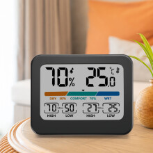 Household Large Screen Digital Display Temperature and Humidity Meter Multifunctional Home Color Screen Temperature Meter and Hygrometer