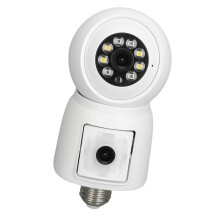 Light Bulb Camera Outdoor IP63 Waterproof 3MP 2K Wireless Smart WiFi with Motion Alarm Tracking Color Night Viewing