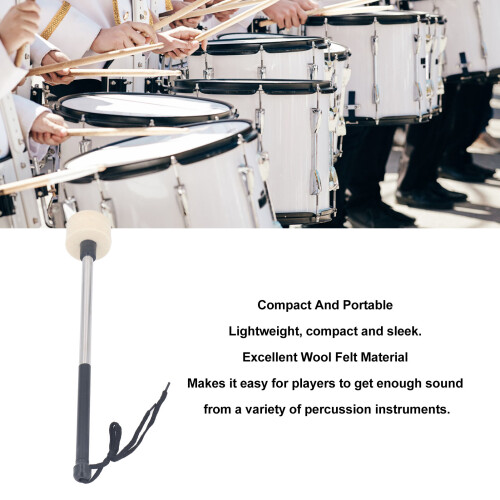 Drumstick aus Filzwolle mit Edelstahlgriff 2