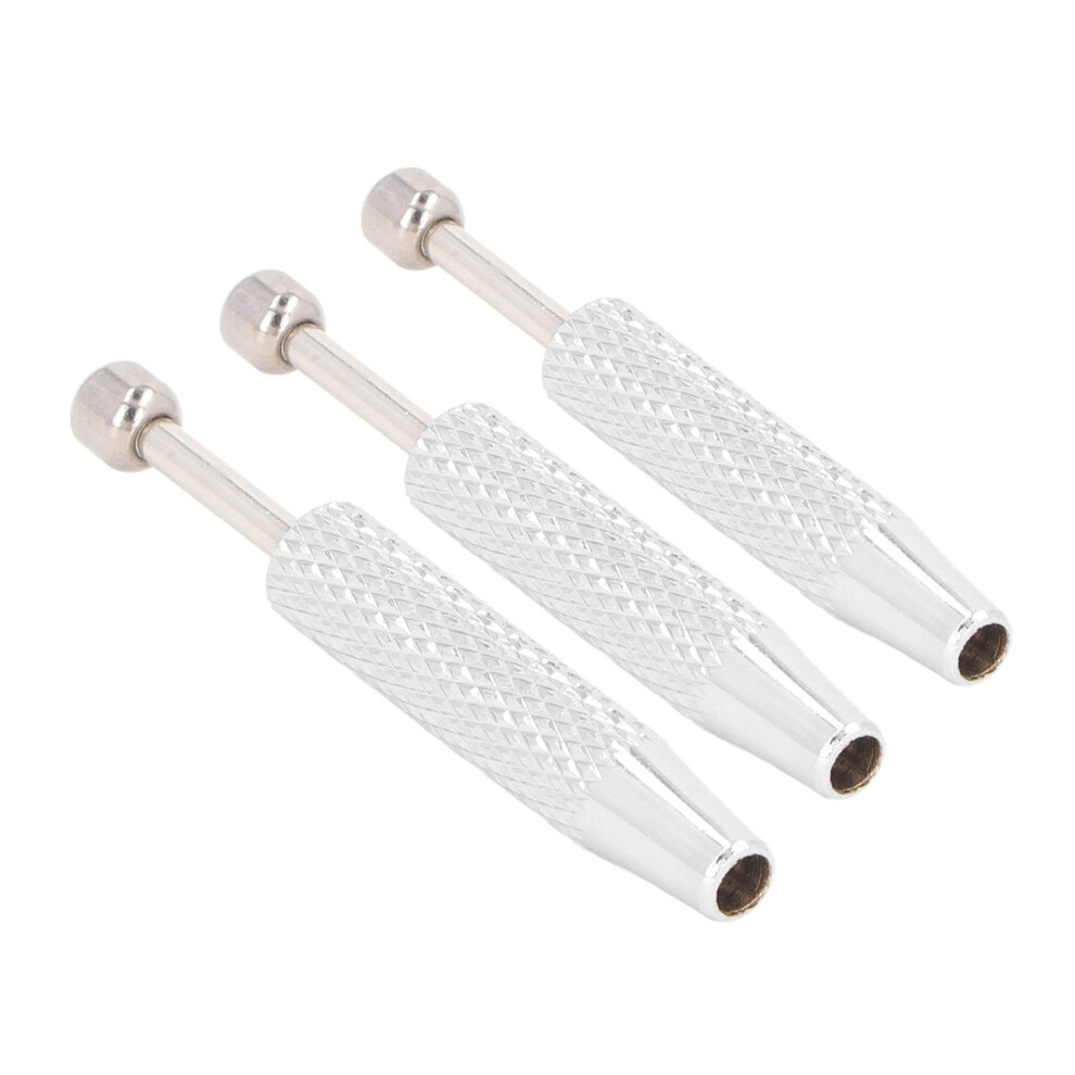 3pcs Piercing Ball Grabber Tool Short Anti Slip 4 Prong Diamond Claw Tweezers for Tiny Objects