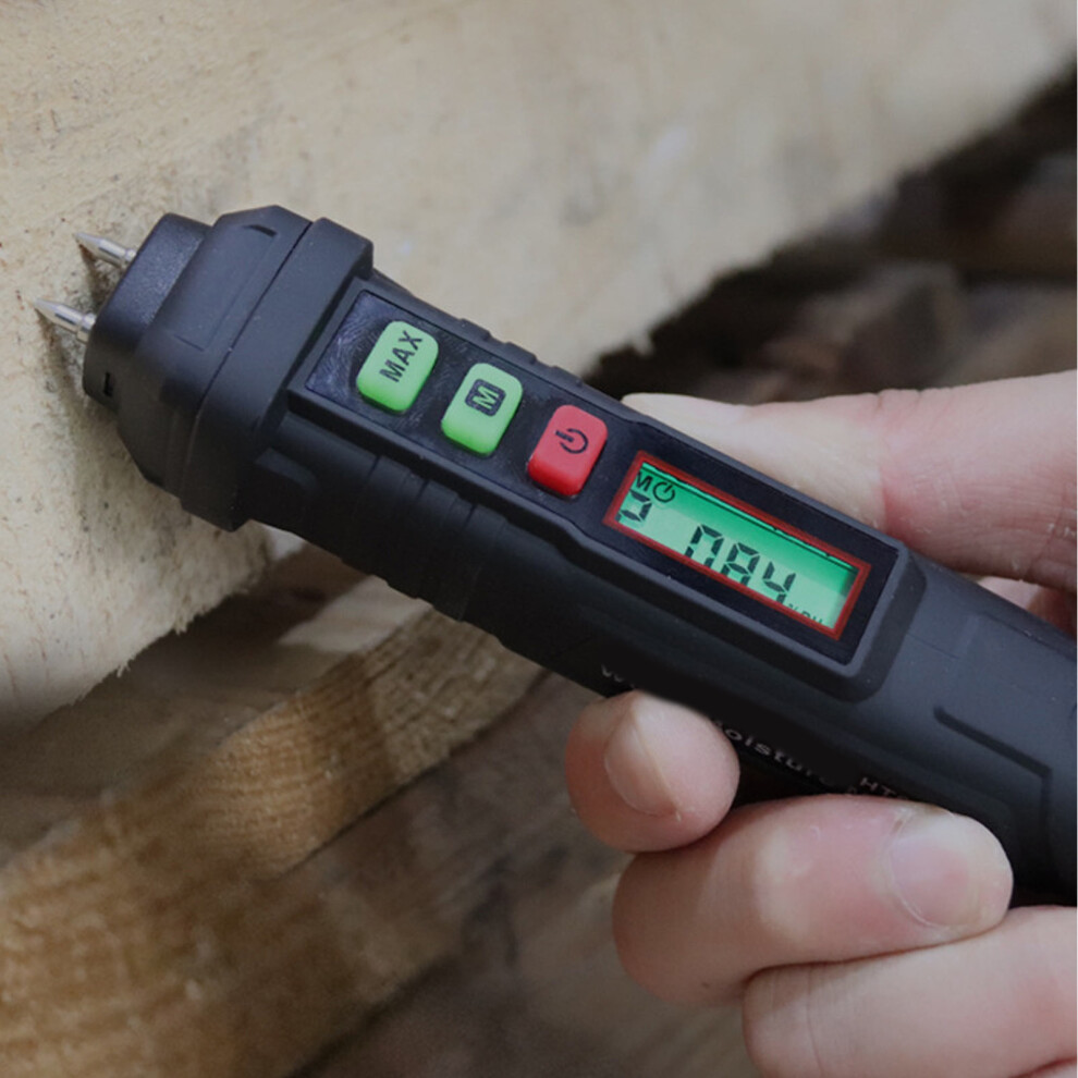 Wood Moisture Meter Digital Woodworking Firewood Water Leak Detector Pen Type Moisture Damp Tester Ht65 8411314200949