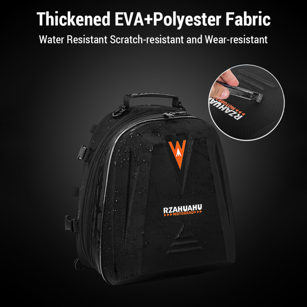 Motorcycle Tail Bag Large Capacity Waterproof Adjustable 20L-28L Full Helmet Bag Motorcycle Backpack 8021314203293
