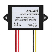 (1A) Ac 24v To Dc 24v 1/2/3a Mini Waterproof Power Supply Converter Adapter Module Qinhai