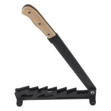 Wall Mounted Firewood Splitter Wooden Handle Firewood Kindling Splitter with Safety Ring for Household Camping