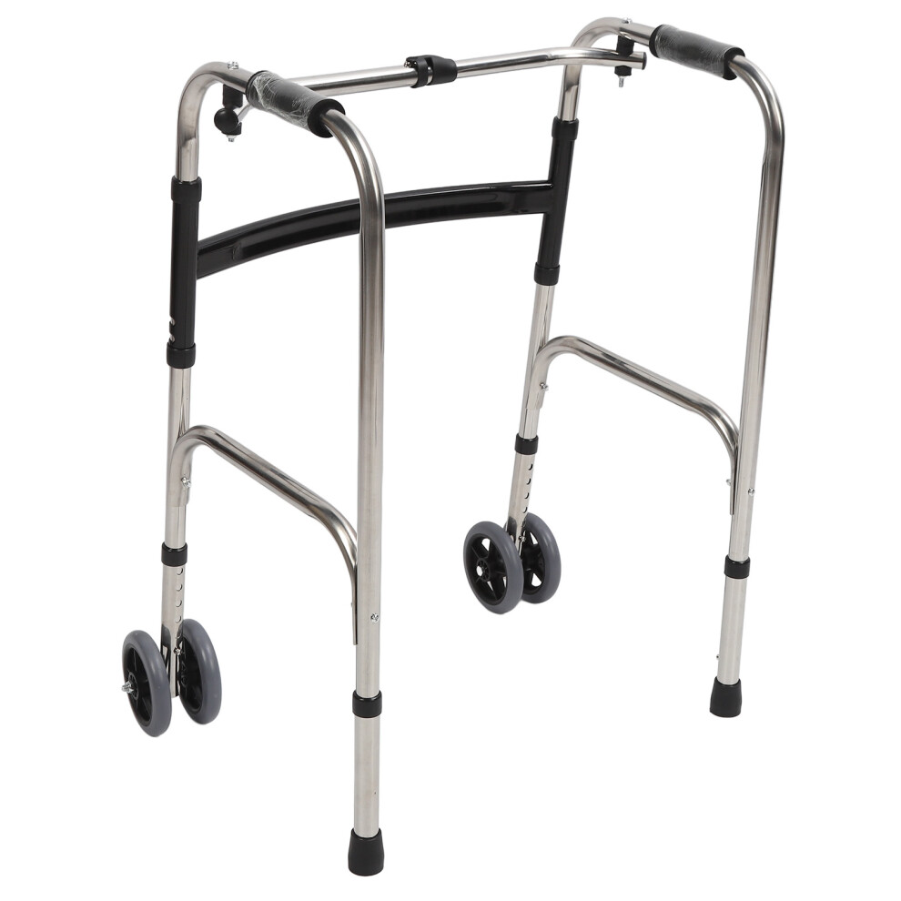 2 Pcs Walker Replacement Wheel 6 Gear Height Adjustable Smoothly Rolling Rollator Wheel Legs